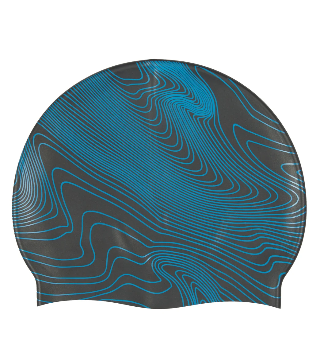 Sporti Sonar Waves Silicone Swim Cap - Image 26