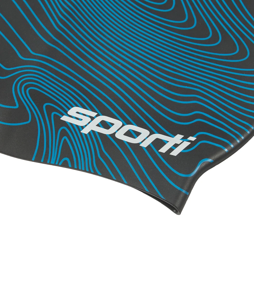 Sporti Sonar Waves Silicone Swim Cap - Image 27