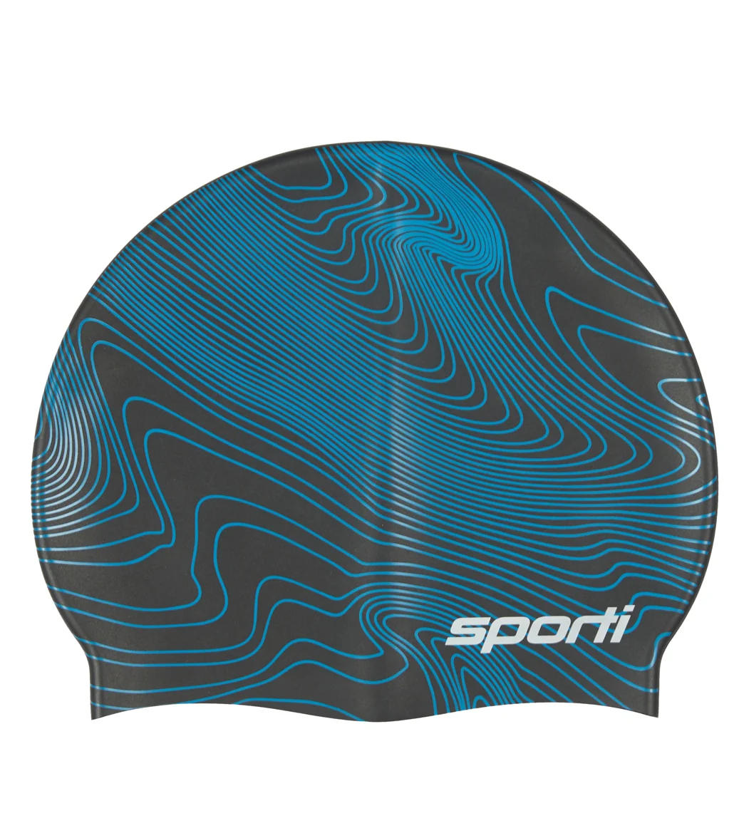 Sporti Sonar Waves Silicone Swim Cap - Image 31