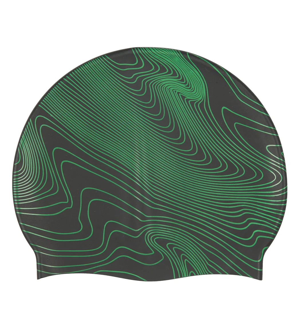 Sporti Sonar Waves Silicone Swim Cap - Image 33