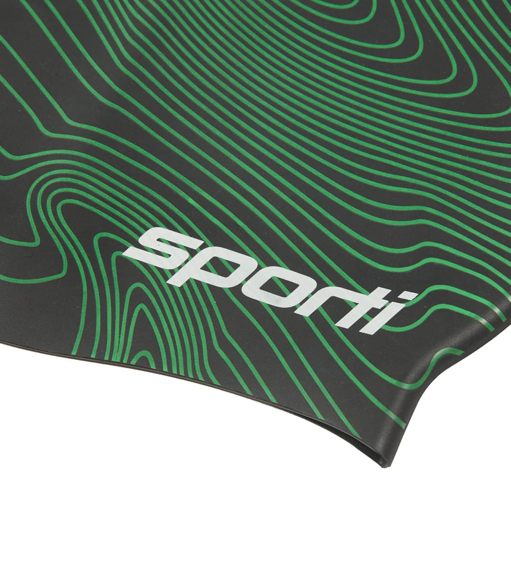 Sporti Sonar Waves Silicone Swim Cap - Image 34