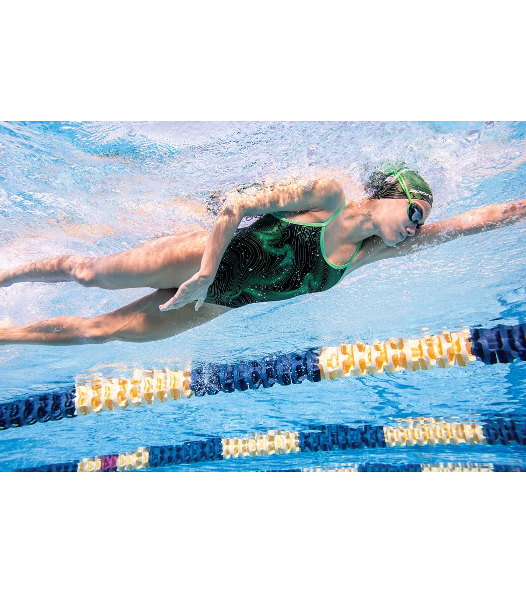 Sporti Sonar Waves Silicone Swim Cap - Image 36