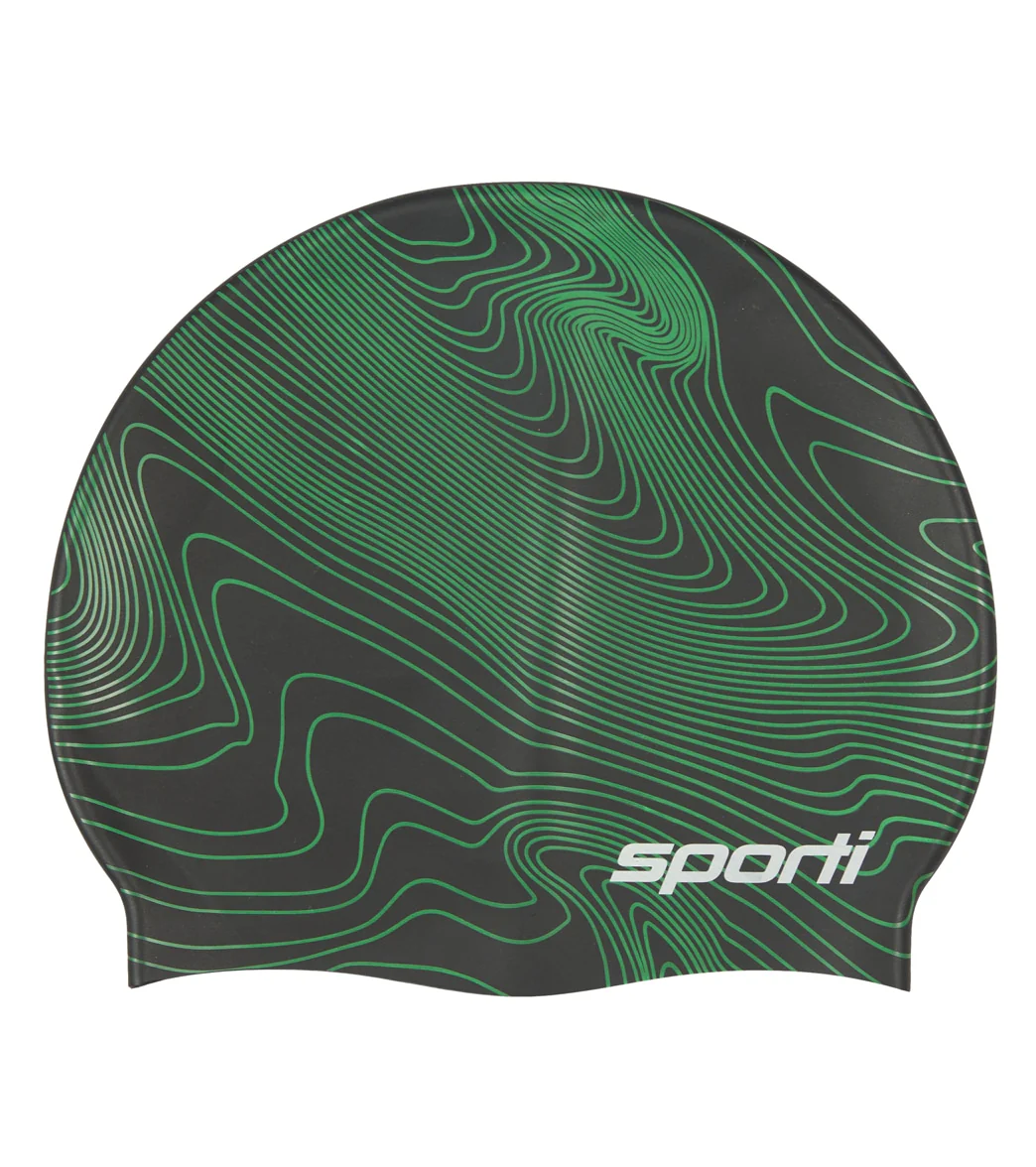 Sporti Sonar Waves Silicone Swim Cap - Image 40