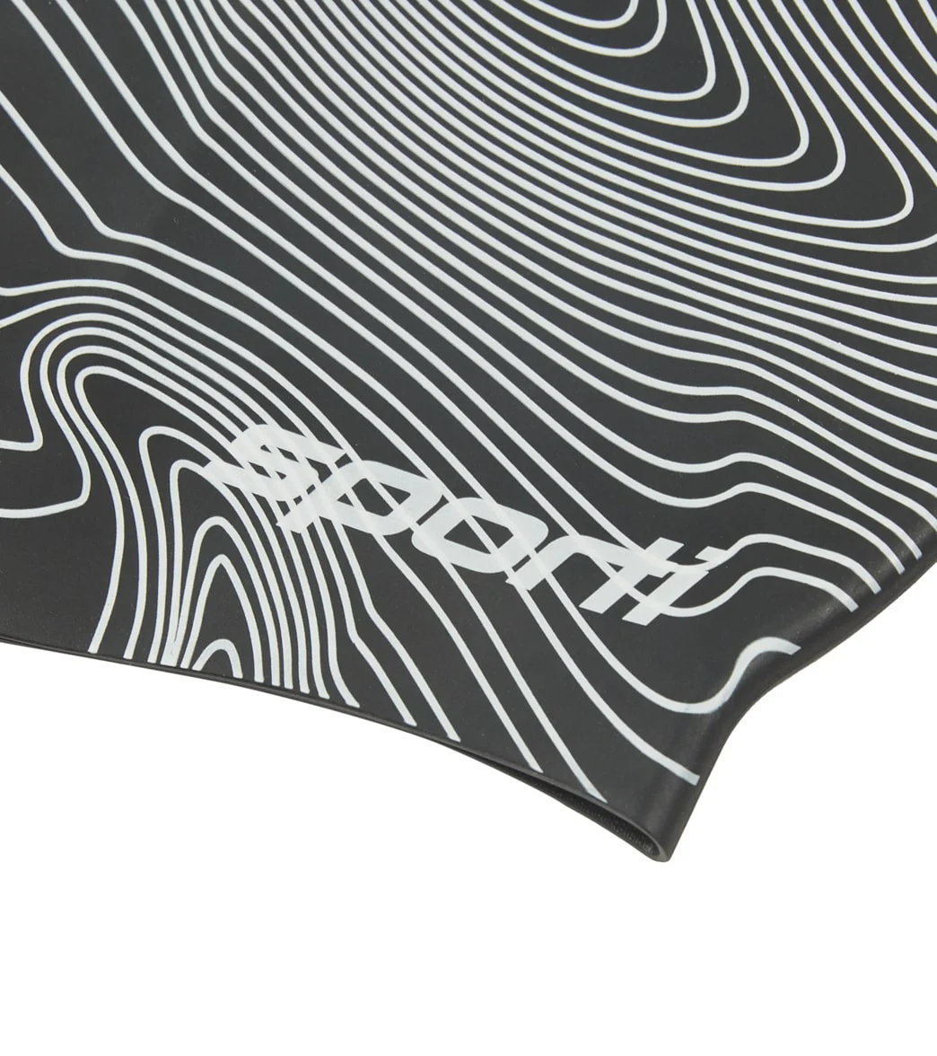 Sporti Sonar Waves Silicone Swim Cap - Image 8