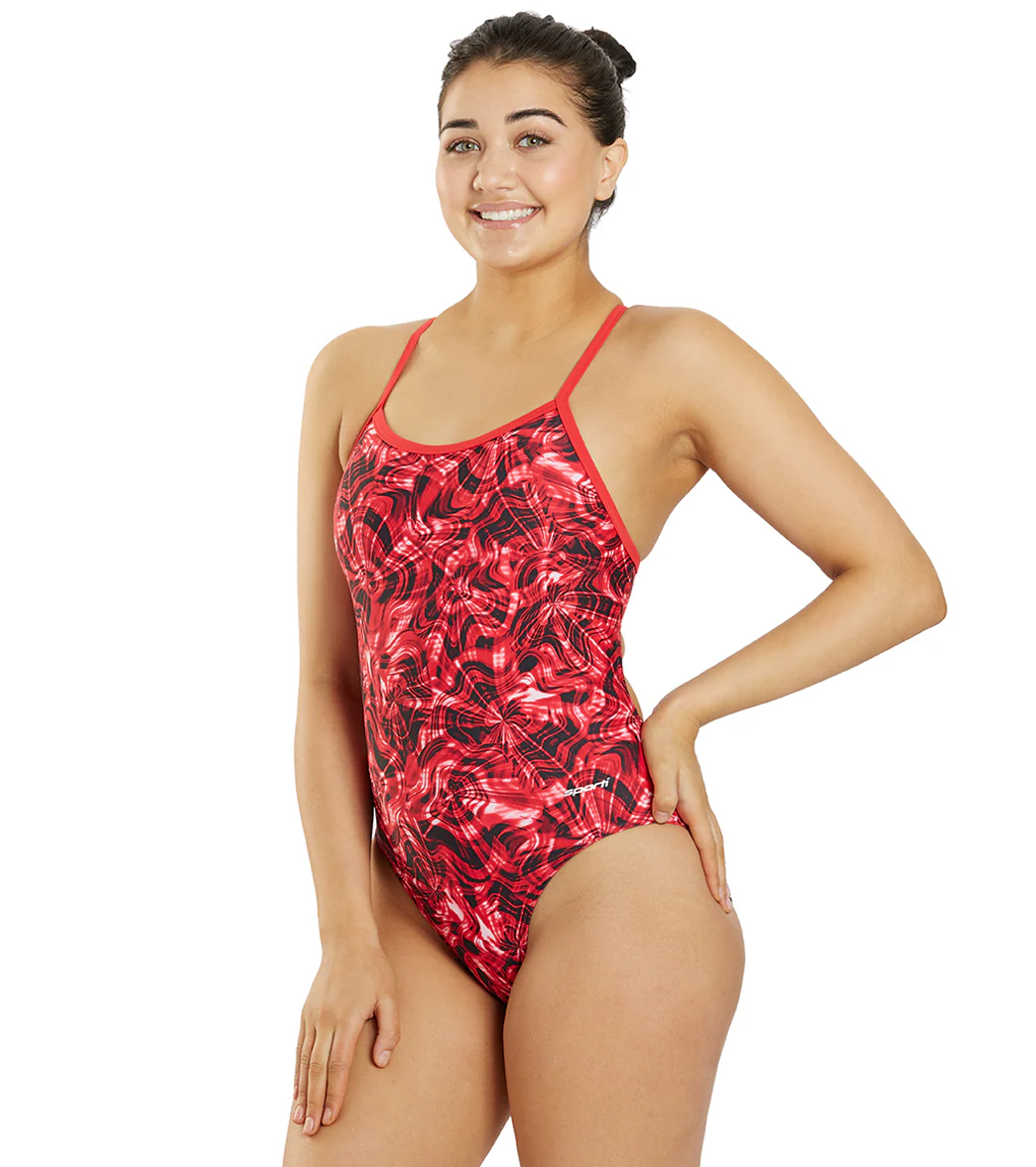 Sporti Sonic Bloom Thin Strap One Piece Swimsuit (22-40) - Image 24