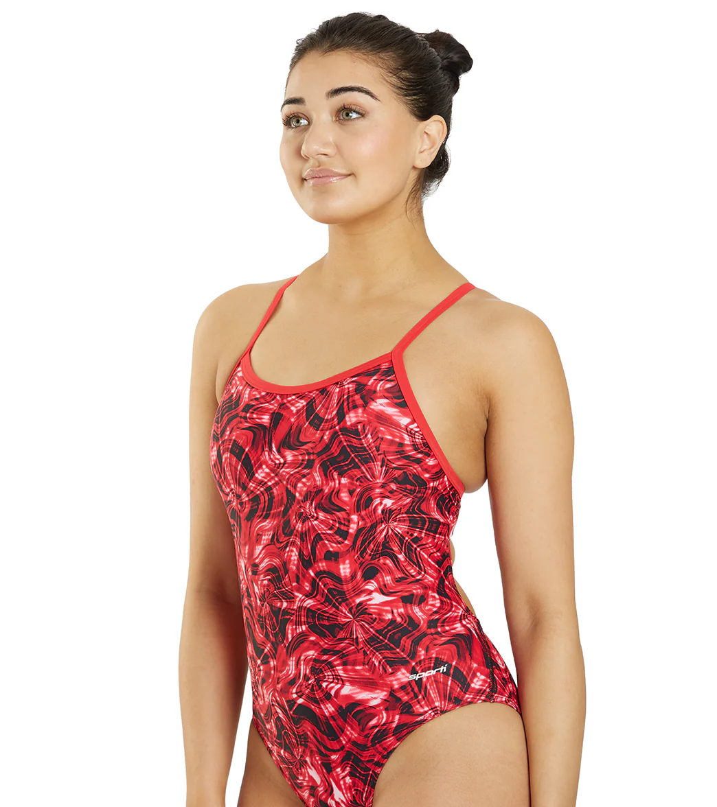 Sporti Sonic Bloom Thin Strap One Piece Swimsuit (22-40) - Image 25