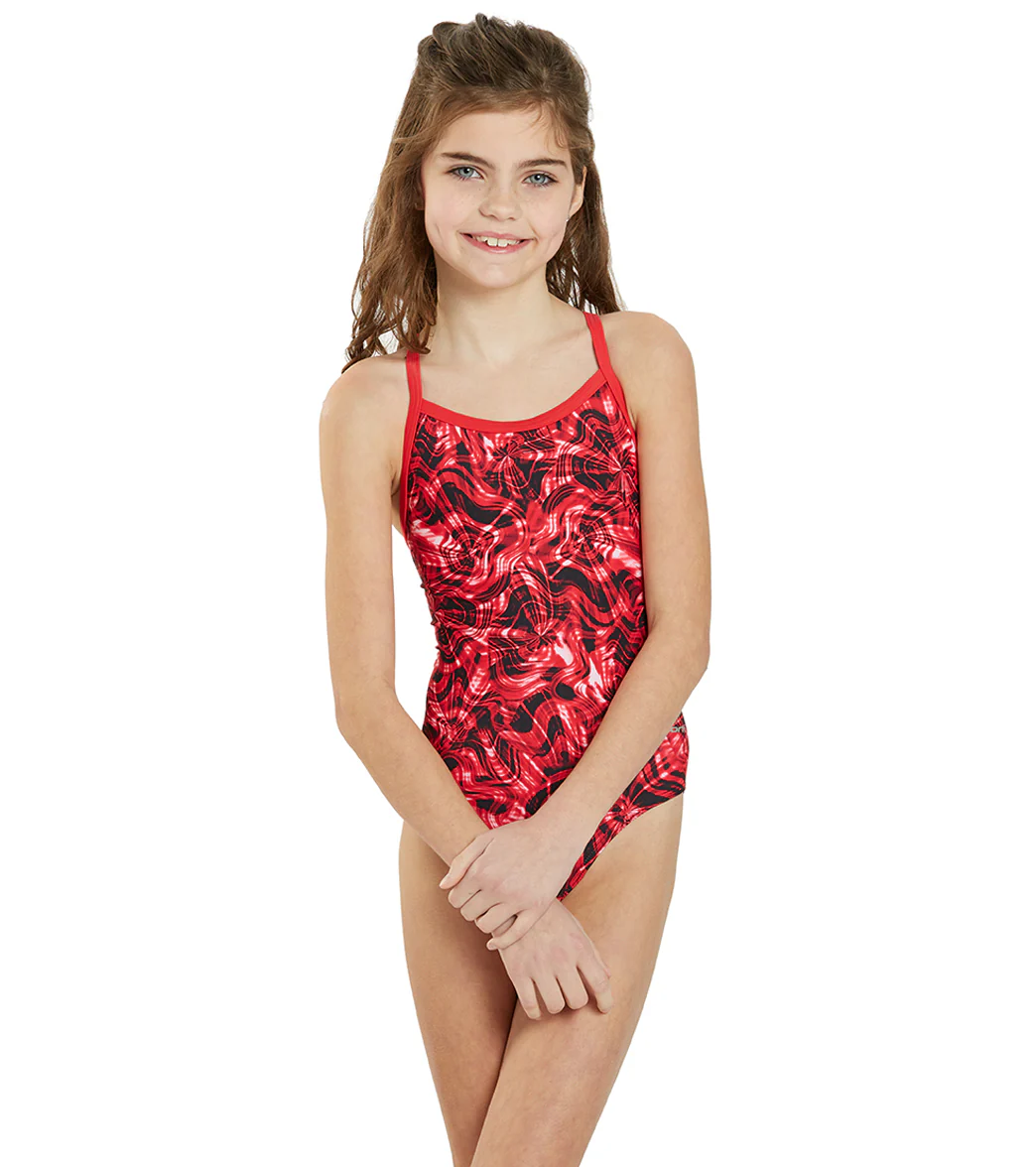 Sporti Sonic Bloom Thin Strap One Piece Swimsuit (22-40) - Image 27