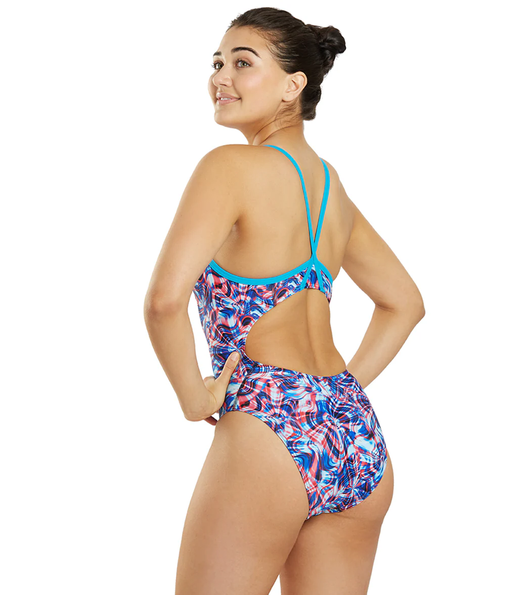 Sporti Sonic Bloom Thin Strap One Piece Swimsuit (22-40) - Image 32