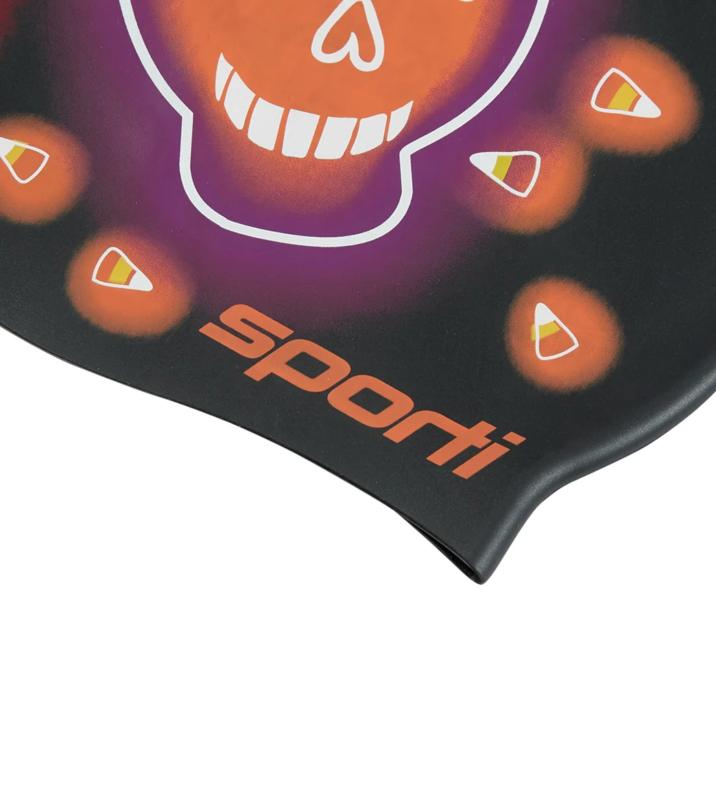 Sporti Spooky Neon Silicone Swim Cap - Image 6