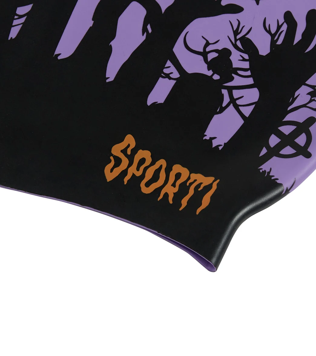 Sporti Spooky Season Silicone Swim Cap - Image 5