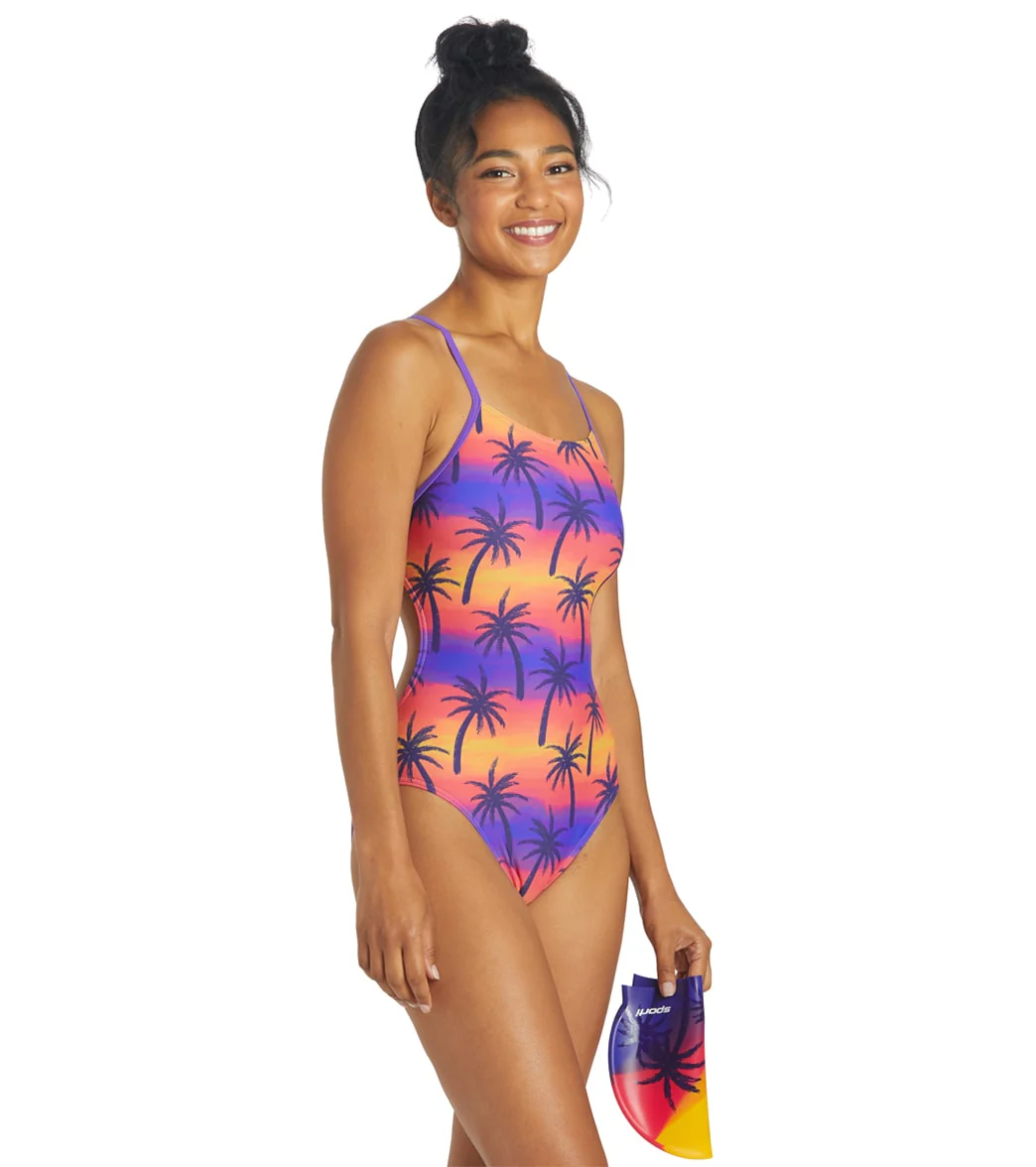 Sporti Sunset Palm Micro Back One Piece Swimsuit - Image 2