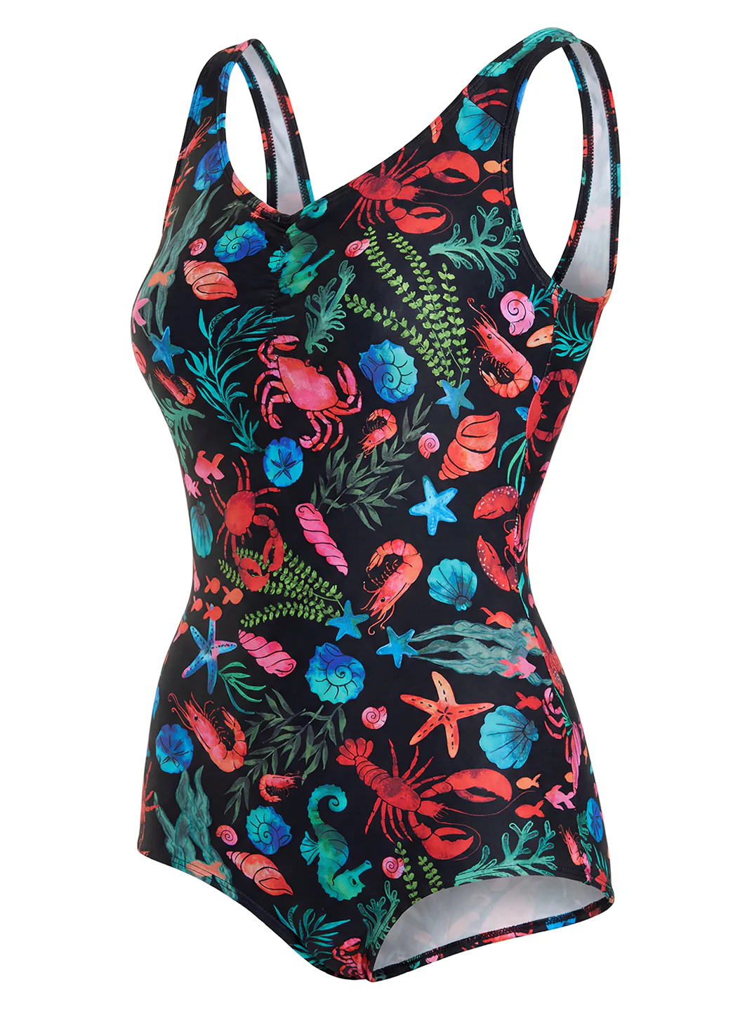 Sporti Tide Pool Conservative Printed Girl Leg One Piece Swimsuit - Image 2