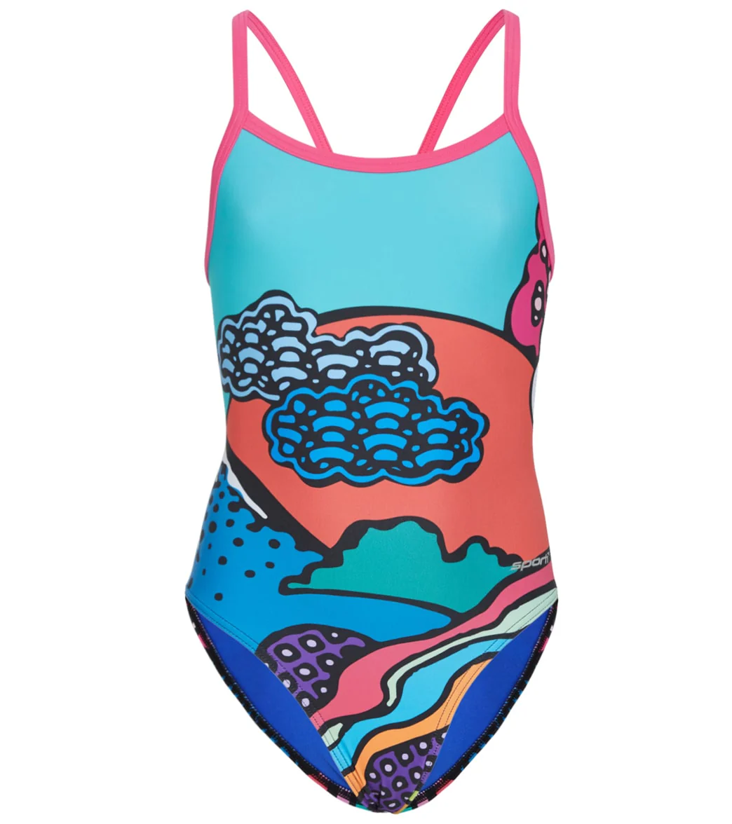 Sporti Tokyo Pop Thin Strap One Piece Swimsuit Youth (22-28) - Image 5