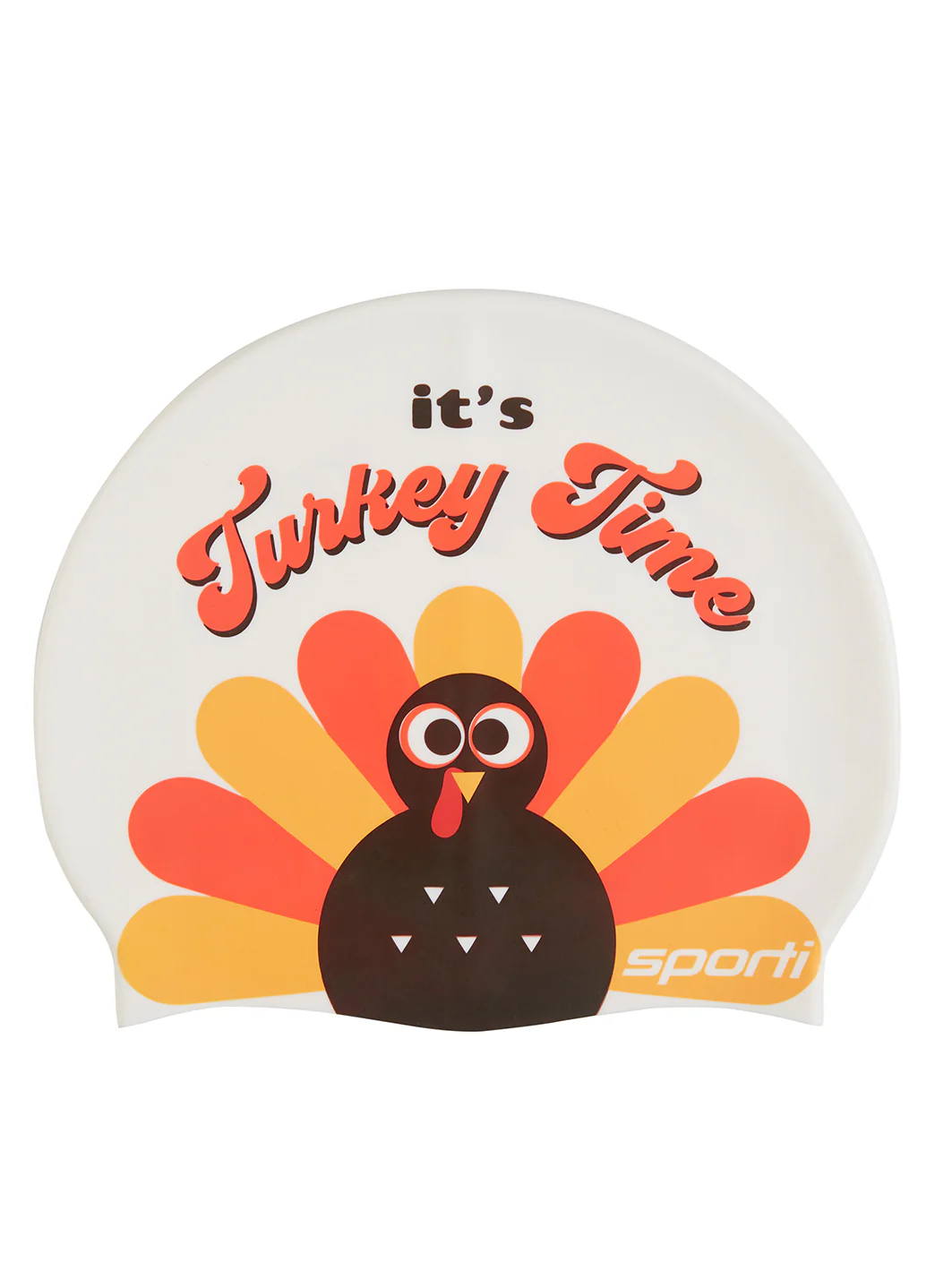 Sporti Turkey Time Silicone Swim Cap Jr - Image 3