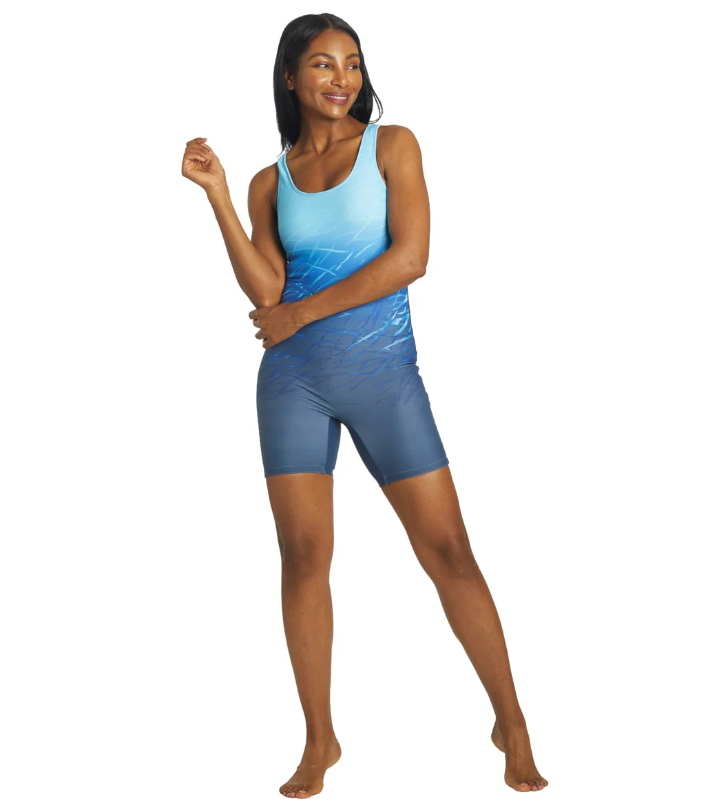 Sporti Unitard Printed Ombre One Piece Swimsuit - Image 12