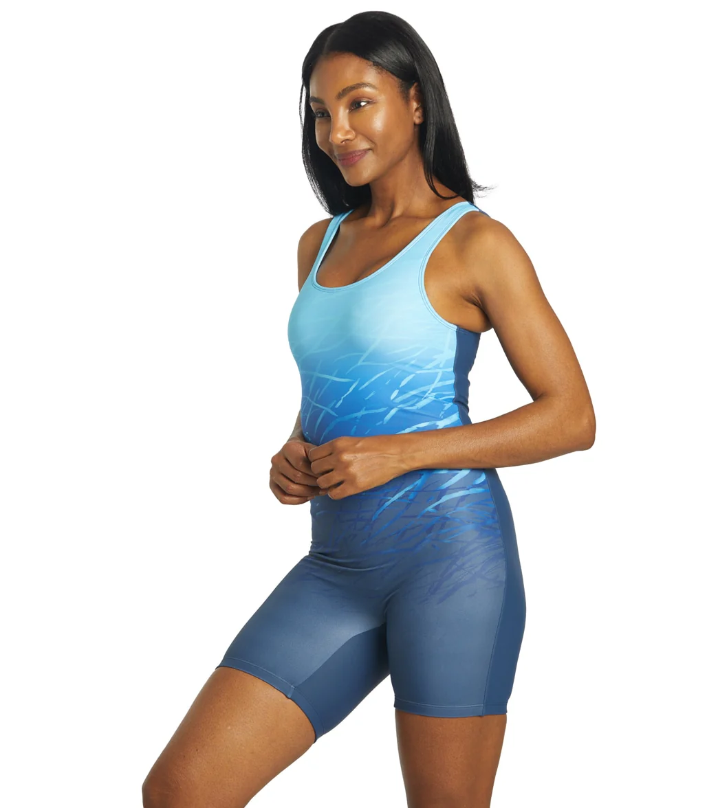 Sporti Unitard Printed Ombre One Piece Swimsuit - Image 13