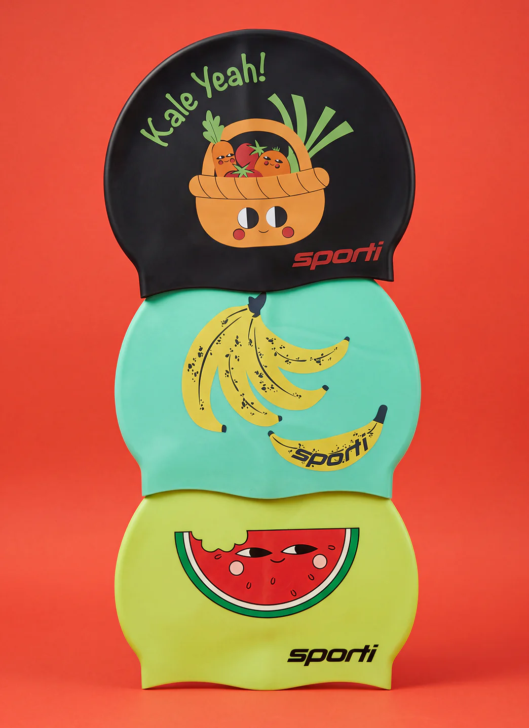 Sporti Veggies Silicone Swim Cap - Image 5