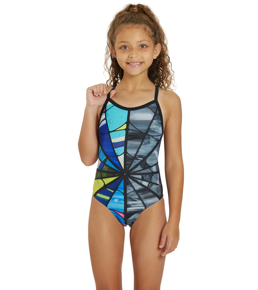 Sporti Wednesday's Web Thin Strap One Piece Swimsuit Youth (22-28) - Image 6