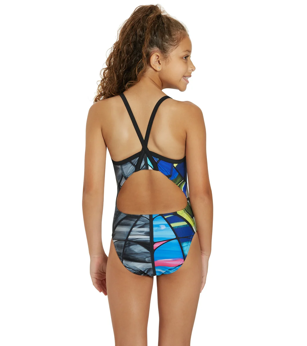 Sporti Wednesday's Web Thin Strap One Piece Swimsuit Youth (22-28) - Image 9