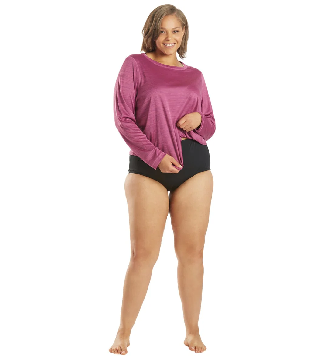 Sporti Women's Plus Size L/S Hybrid UPF 50+ Sun Shirt - Image 13