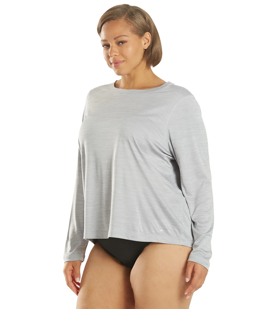 Sporti Women's Plus Size L/S Hybrid UPF 50+ Sun Shirt - Image 7