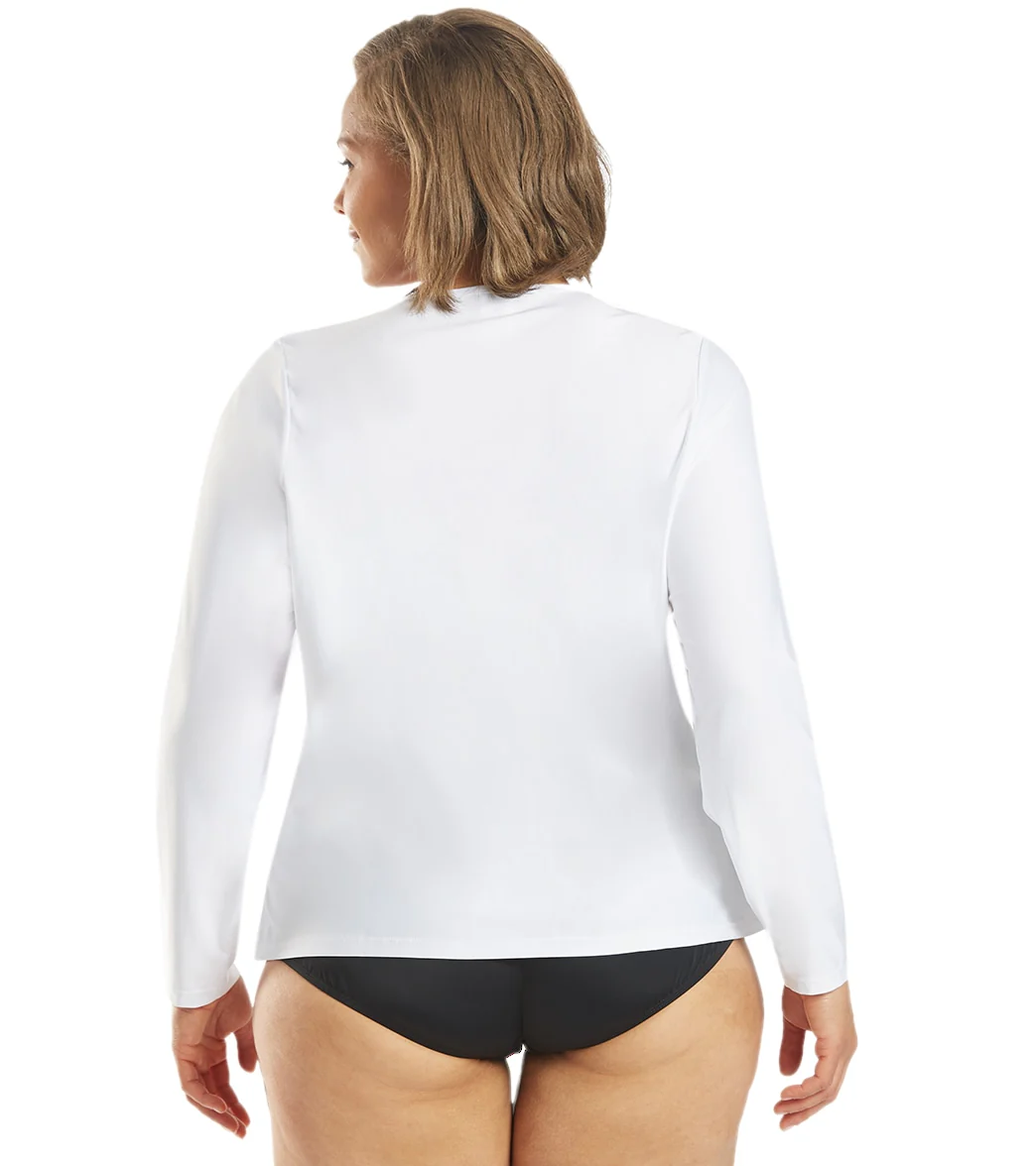 Sporti Women's Plus Size L/S UPF 50+ Comfort Fit Rash Guard - Image 4