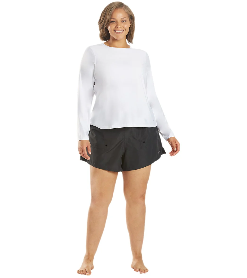 Sporti Women's Plus Size L/S UPF 50+ Comfort Fit Rash Guard - Image 7