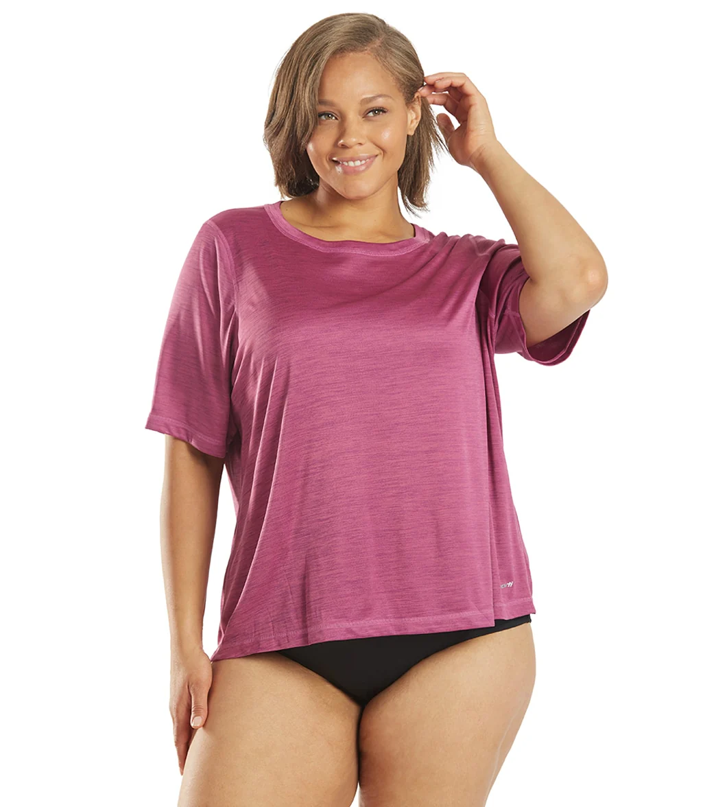 Sporti Women's Plus Size S/S Hybrid UPF 50+ Sun Shirt - Image 10