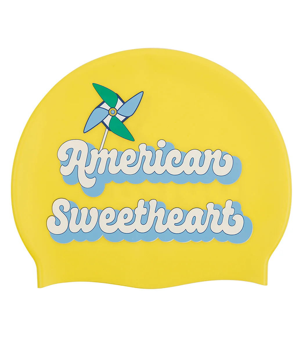 Sporti x Alex & Gretchen Walsh American Sweetheart Silicone Swim Cap - Image 4