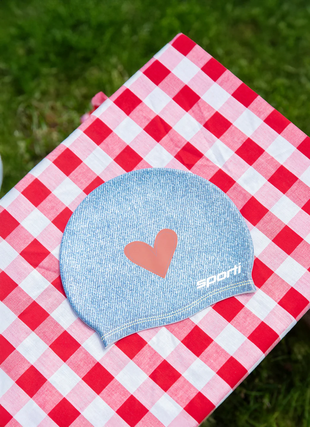Sporti x Alex & Gretchen Walsh Blue Jean Baby Silicone Swim Cap - Image 6