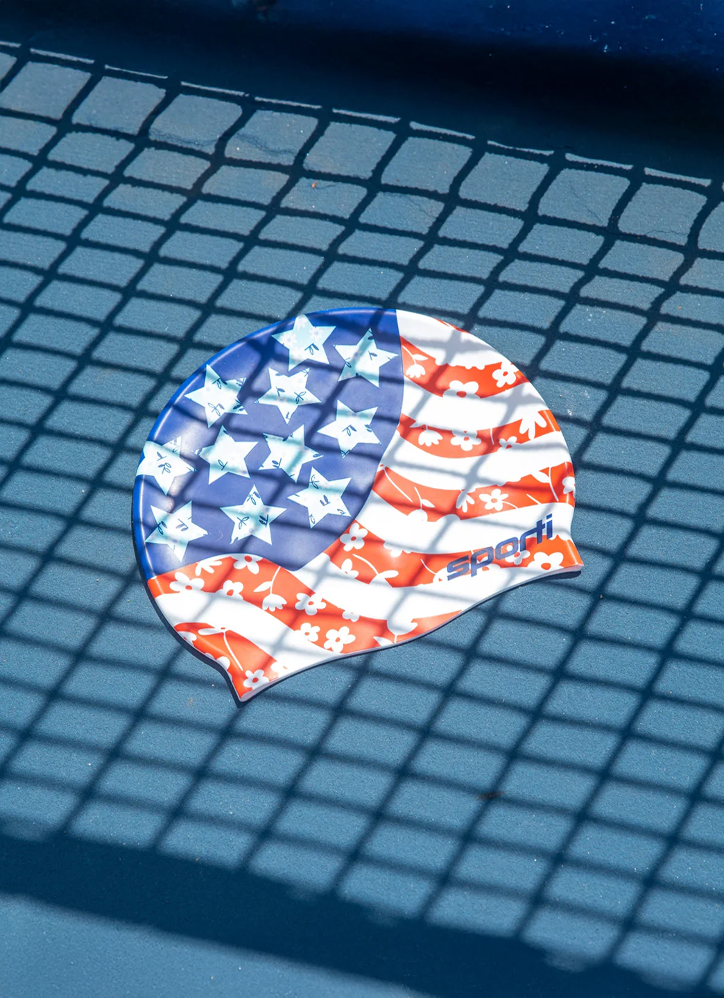 Sporti x Alex & Gretchen Walsh Stars-N-Stripes Silicone Swim Cap - Image 6