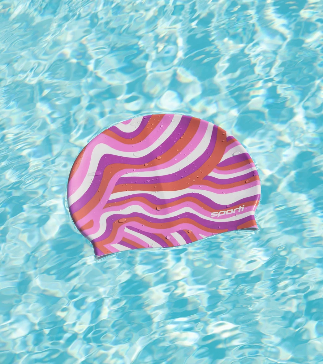 Sporti x Alex & Gretchen Walsh Whimsy Silicone Swim Cap - Image 6
