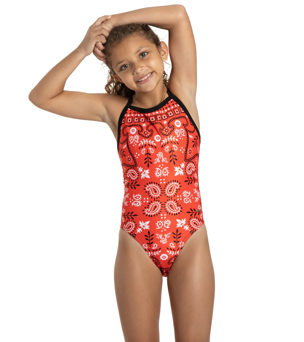 Sporti x Alex Walsh Boho Bandana Thin Strap One Piece Swimsuit Youth (22-28)
