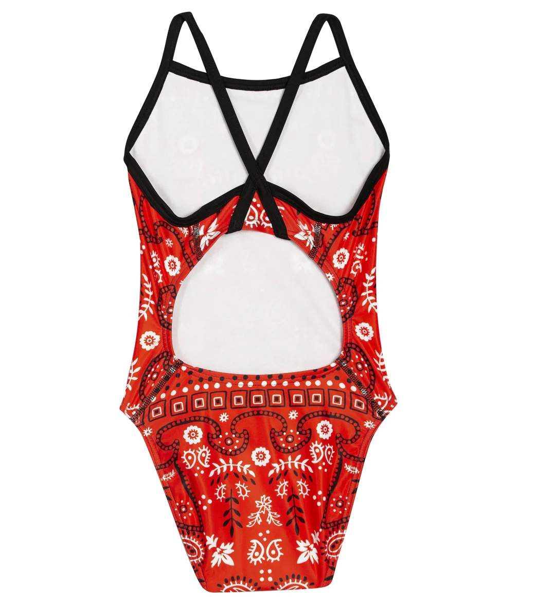 Sporti x Alex Walsh Boho Bandana Thin Strap One Piece Swimsuit Youth (22-28) - Image 6