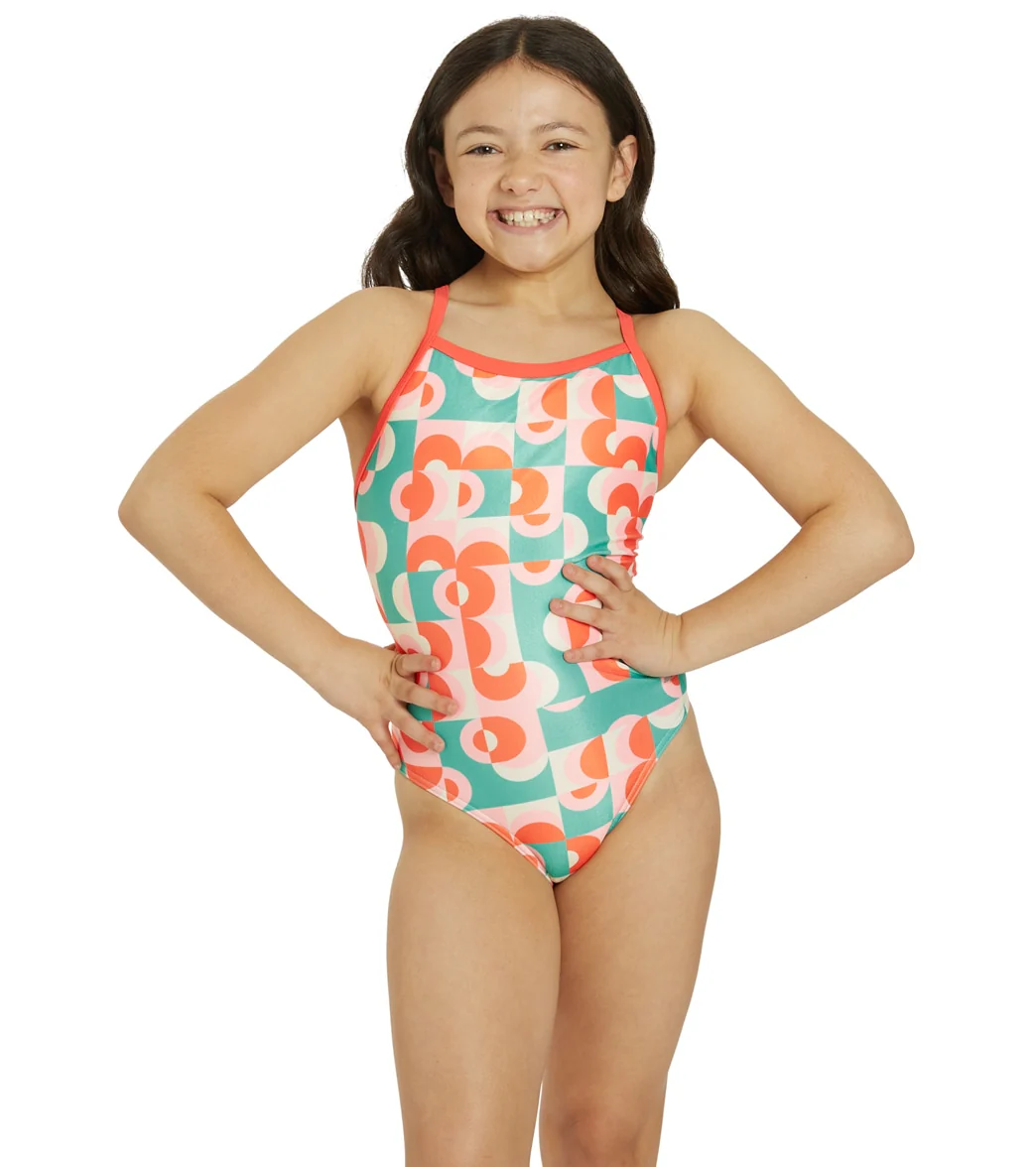 Sporti x Alex Walsh Geo Glam Thin Strap One Piece Swimsuit Youth (22-28) - Image 2