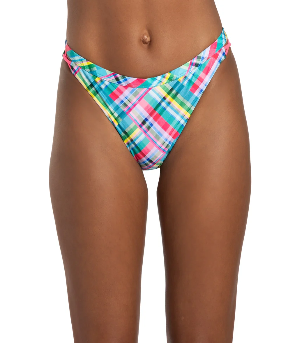 Sporti x Alex Walsh Madras Mania Tracy Double Strap Bikini Bottom - Image 6