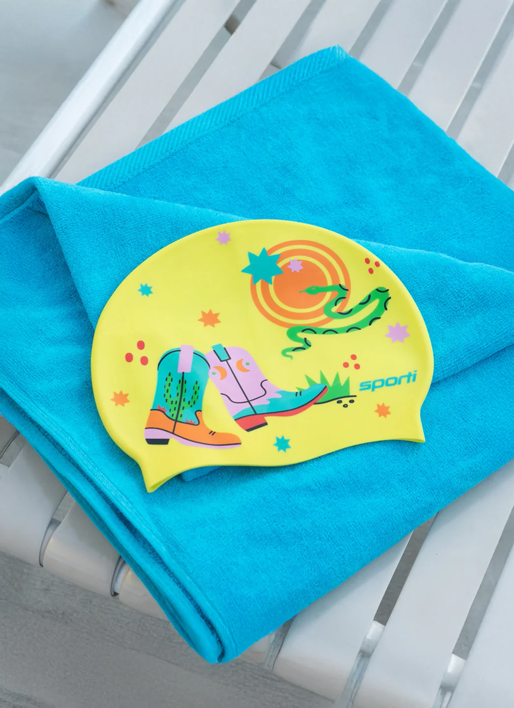 Sporti x Alex Walsh Space Cowboy Silicone Swim Cap - Image 5
