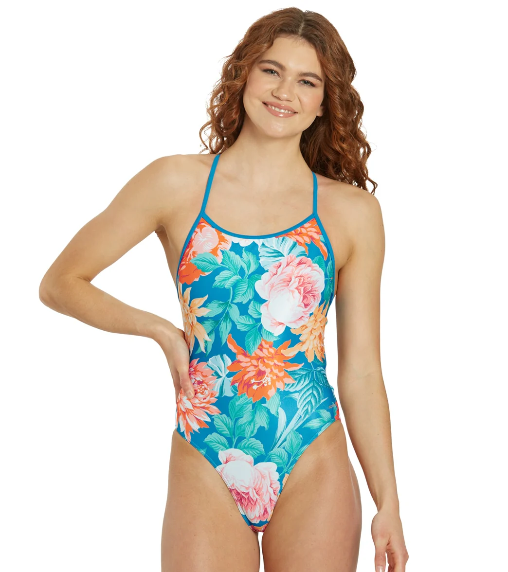 Sporti x Alex Walsh Super Bloom Kacey Double Cross Tie Back One Piece Swimsuit - Image 7