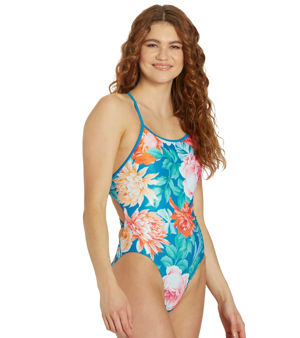 Sporti x Alex Walsh Super Bloom Kacey Double Cross Tie Back One Piece Swimsuit - Image 9