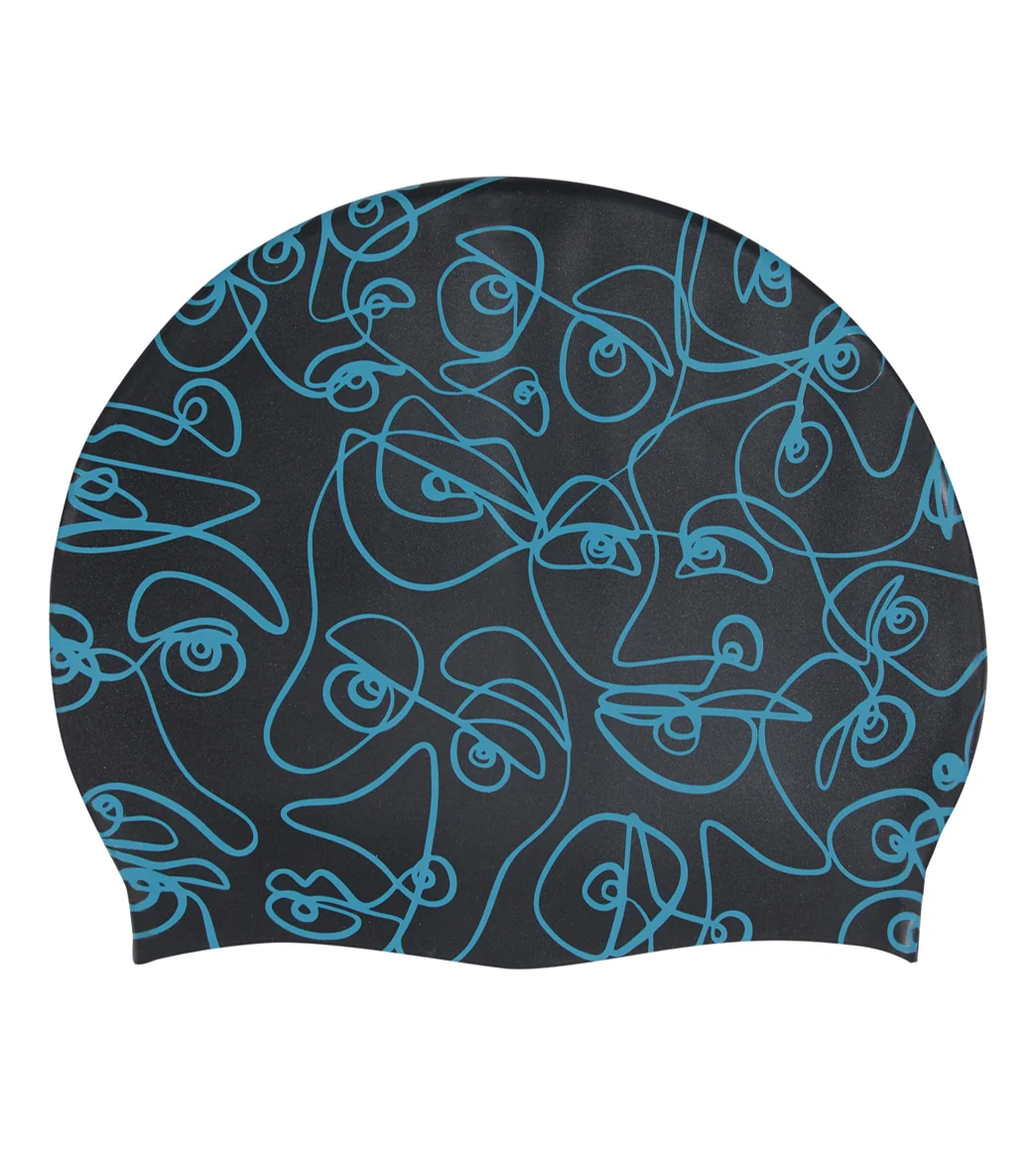 Sporti x aLILscribble Limited Edition Divide Silicone Swim Cap