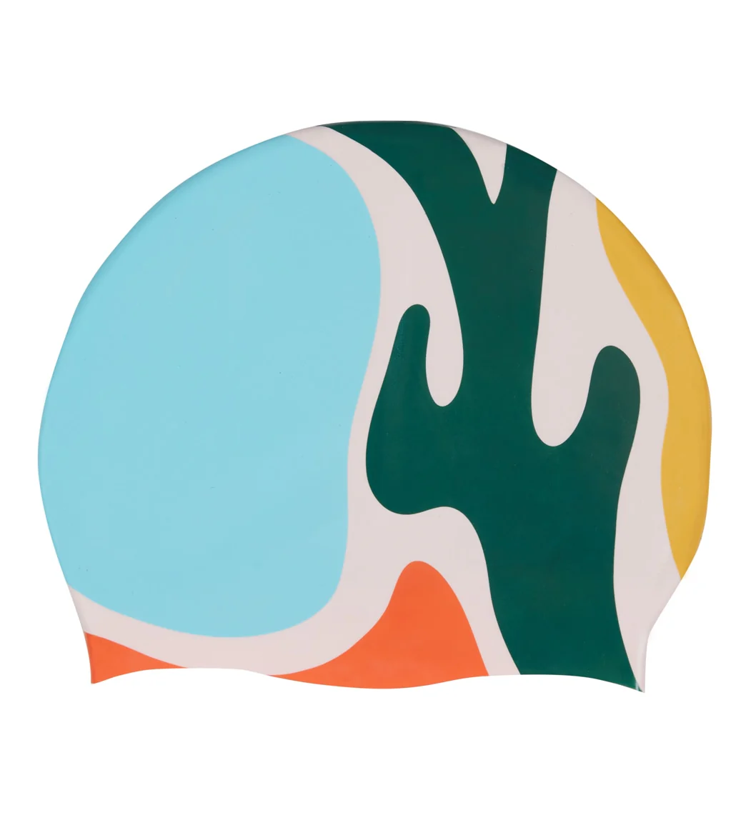 Sporti x aLILscribble Limited Edition Summer Heat Silicone Swim Cap - Image 2