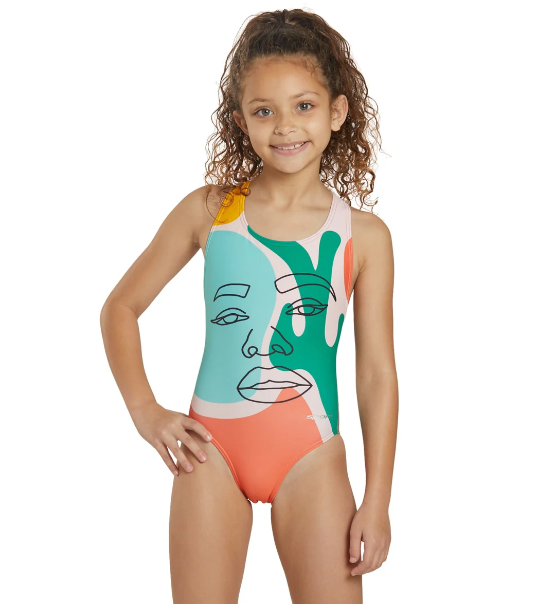 Sporti x aLILscribble Limited Edition Summer Heat Wide Strap Cross Back One Piece Swimsuit Youth (22-28) - Image 6