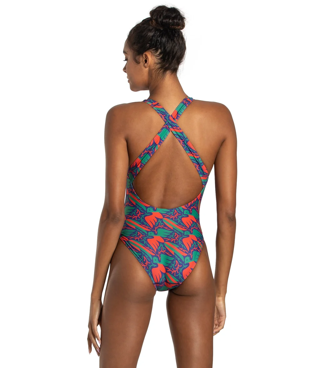 Sporti x Damian Orellana Limited Edition Chichi Wide Strap Cross Back One Piece Swimsuit - Image 7