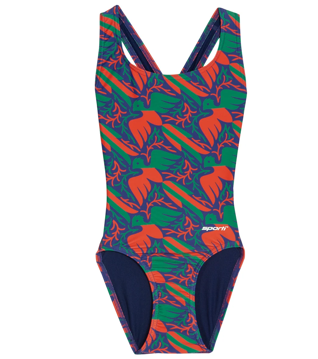 Sporti x Damian Orellana Limited Edition Chichi Wide Strap Cross Back One Piece Swimsuit Youth (22-28) - Image 5