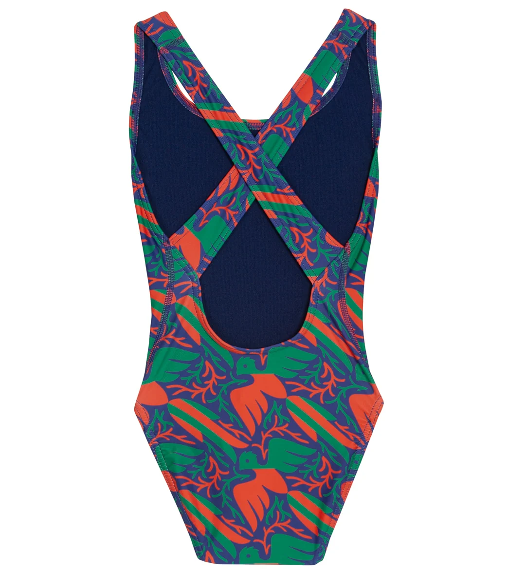 Sporti x Damian Orellana Limited Edition Chichi Wide Strap Cross Back One Piece Swimsuit Youth (22-28) - Image 6