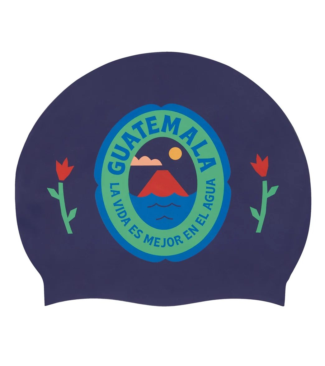 Sporti x Damian Orellana Limited Edition Laguna Silicone Swim Cap - Image 4