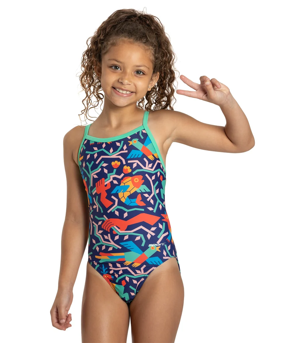 Sporti x Damian Orellana Limited Edition Laguna Thin Strap One Piece Swimsuit Youth (22-28)