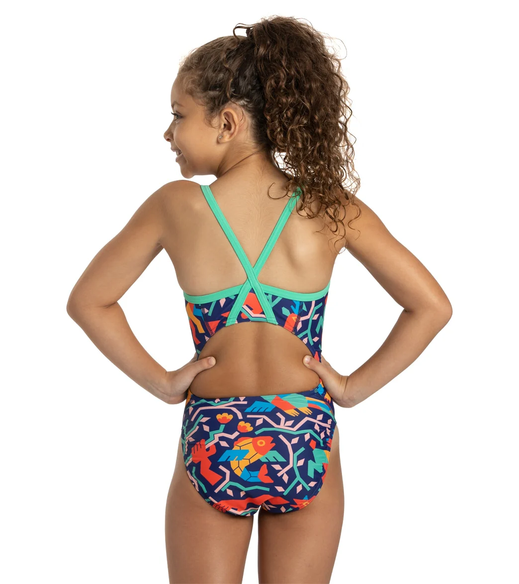 Sporti x Damian Orellana Limited Edition Laguna Thin Strap One Piece Swimsuit Youth (22-28) - Image 3