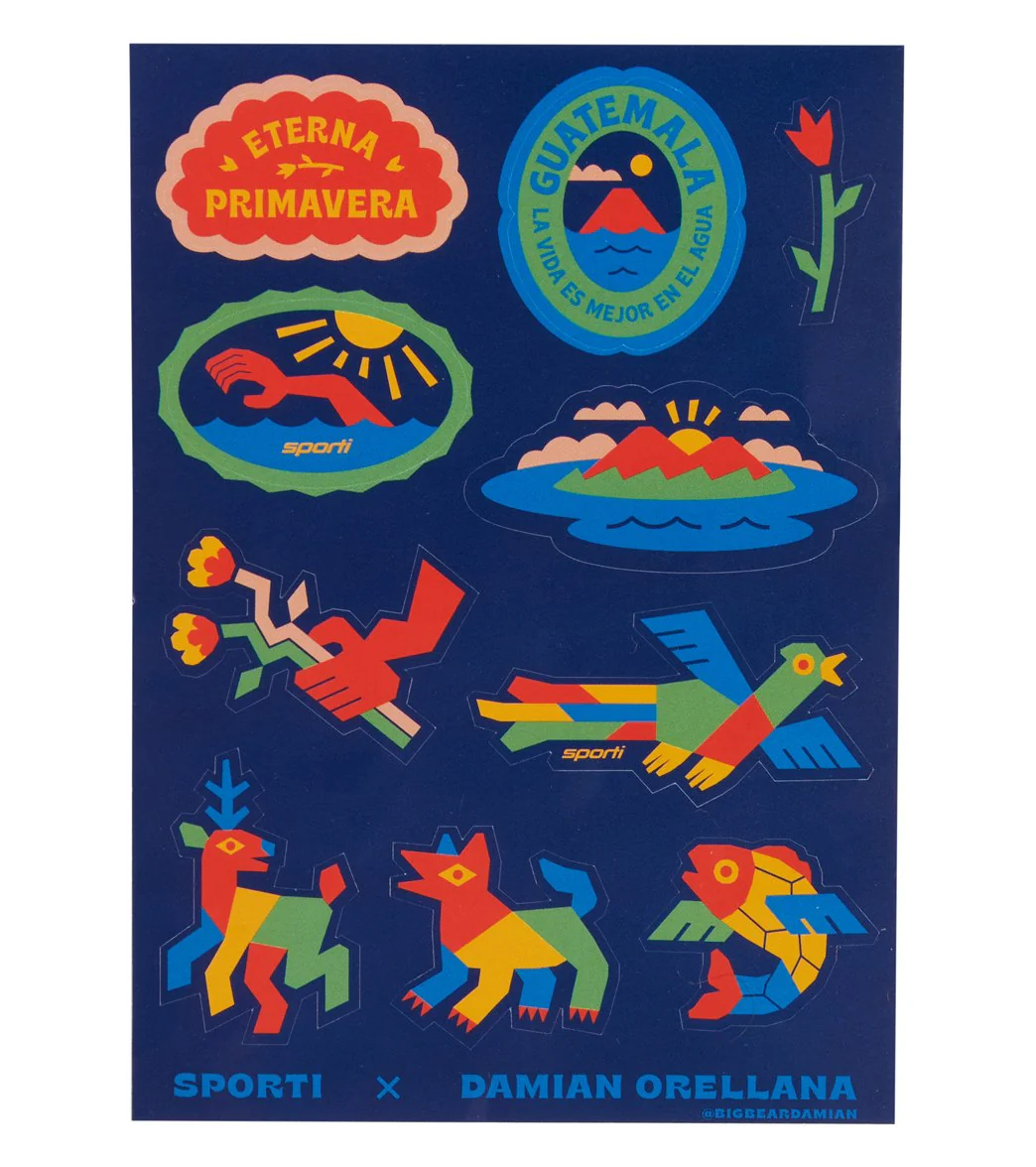 Sporti x Damian Orellana Limited Edition Sticker Sheet - Image 5
