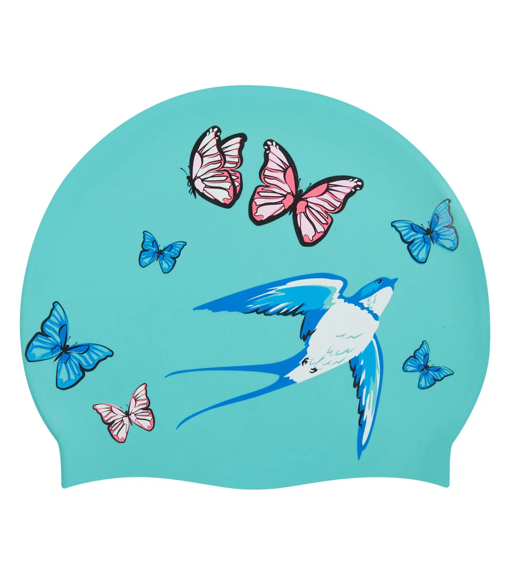 Sporti x Emma Weyant Floral Whimsy Silicone Swim Cap - Image 4